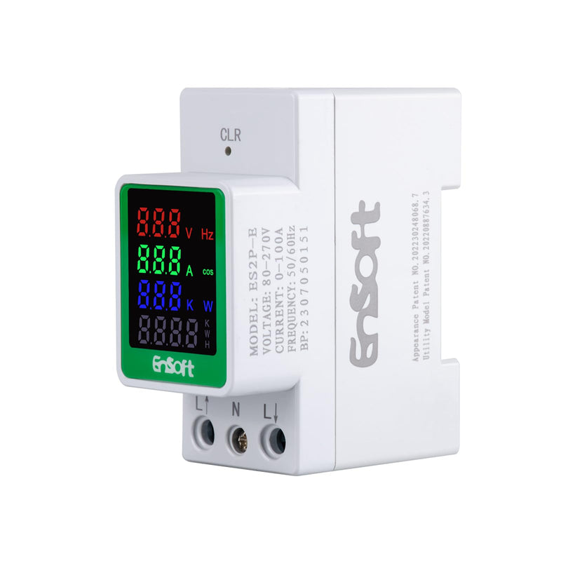 AC Digital Energy Meter,AC 80-270V 100A Ampermeter Voltmeter Ammeter Voltage Tester Amps Watt Kwh Frequency Power Factor Meter Multimeter (Built-in CT) 6 in 1