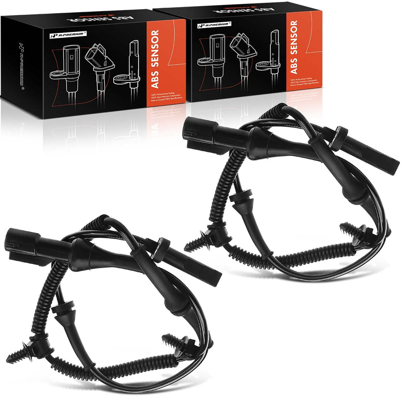 A-Premium 2PC Set Rear ABS Wheel Speed Sensor Fits for Ford Explorer Taurus Flex & Lincoln MKS 2009 2010 2011 2012 [Without Automated Parking Assist] - Rear Driver & Passenger Side