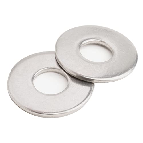 M18 x 34mm OD Flat Washer, 18-8 (304) Stainless Steel Washers Flat, 10PCS M18/304 Silver