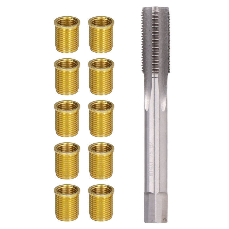 Spark Plug Thread Repair Tools, High Strength Stainless Steel Thread Hole Repair Tools M12x1.25 Inserts M14x1.25 Tap 14mm Rethreaded Kit, Spark Plug Repair Tools for Engine Repair