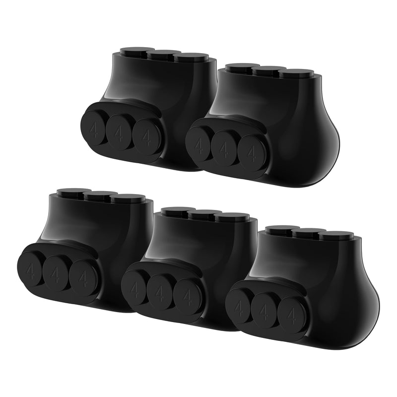RVBOATPAT 3 Port Insulated Multi Tap Connector 4-14 AWG Aluminum to Copper Wire Connectors Single-Sided Entry Aluminum Wire Connectors Slotted Allen Hex - 5 Pack 5PCS 3 port 4-14 AWG
