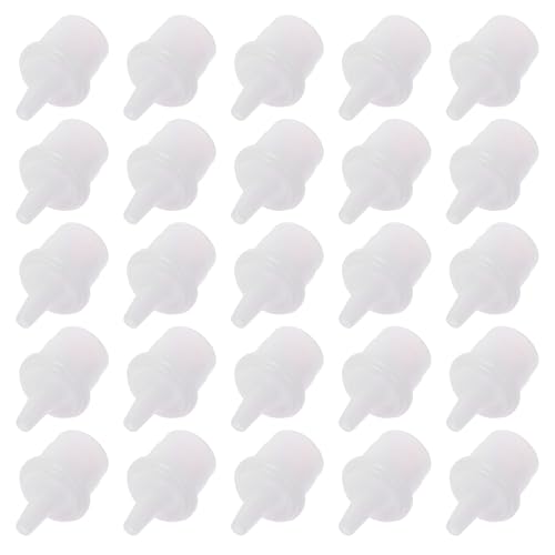 FRCOLOR 100pcs Eyelash Extension Bottle Plug Replacement Caps Eyelash Grafting Adhesive Nozzle Caps for Lash Glue Bottles Salon and Personal Use Fits Most Bottle Mouths 2x1.3cm White