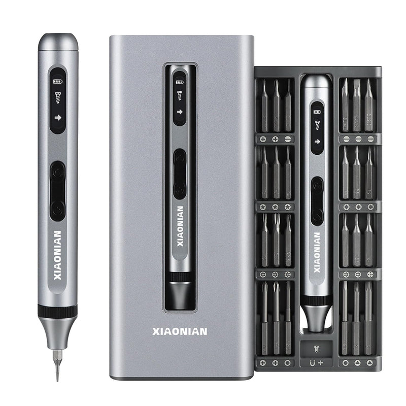  [AUSTRALIA] - 52 in 1 Electric Screwdriver Set,XIAONIAN 3.7V Mini Precision Screwdriver Set with 48 S2 Magnetic Bits,USB-C Charging Cable,LED Light,Small Repair Tool Kit for Phone,Watch,Eyeglasses,PC,Camera,Laptop 3-electronic-52 in 1