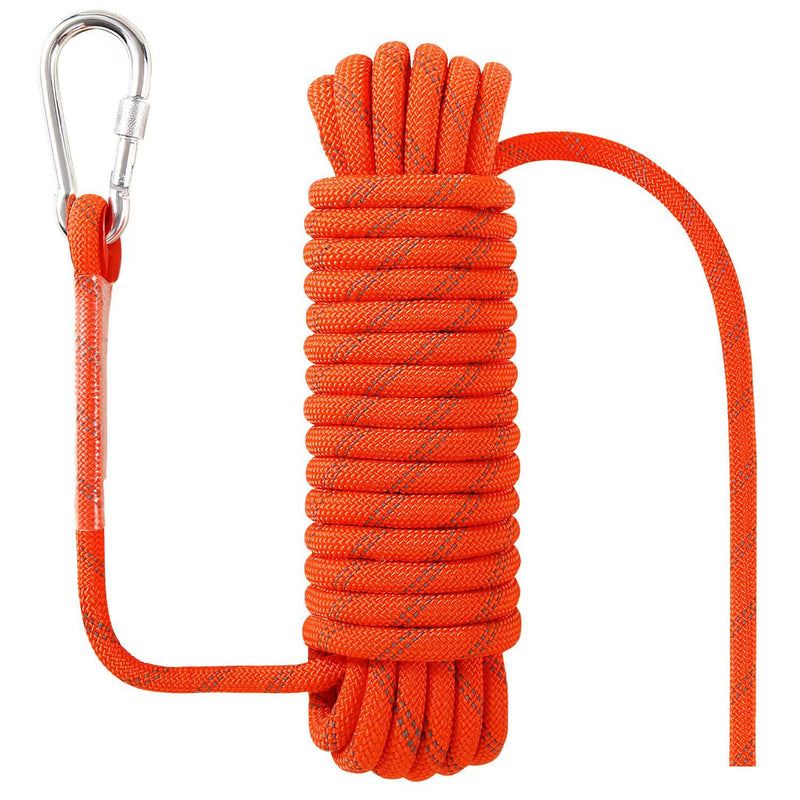 Marine Rope with Hook, 1/2 in x 32 ft, Floating Dock Line for Anchor, Throw, Tow, Mooring, Boating, Reflective Red 1/2" x 32'