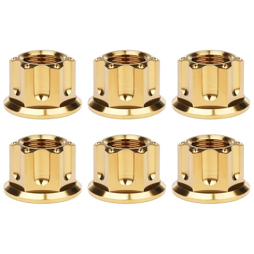 Titanium Flange Bolt Nut (M10 Pitch 1.5mm, Gold) M10 Pitch 1.5mm