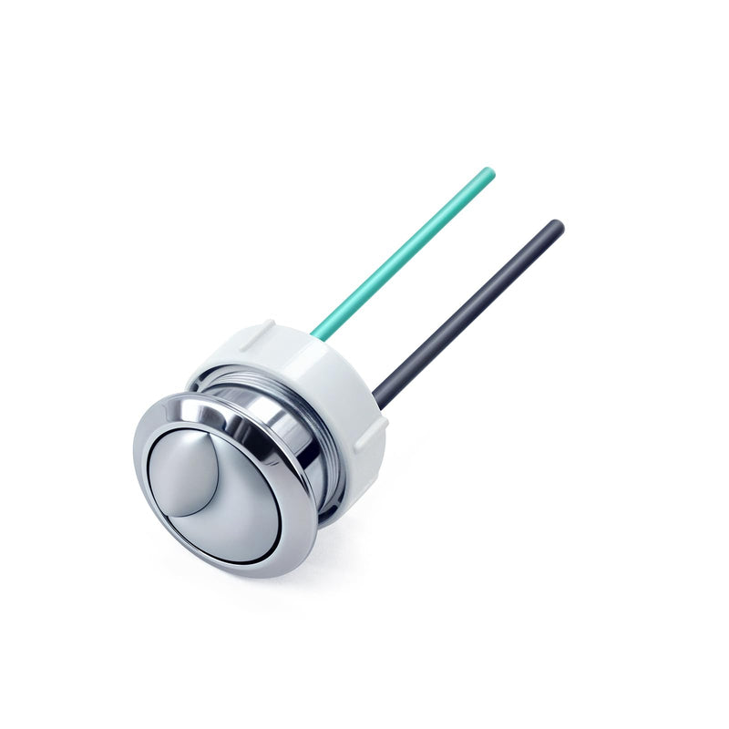 Dual Flushing Toilet Push Button Spare Parts,Top Toilet Button Replacement Compatible with Geberit & Kohler Part, Satin Chrome Toilet Parts with 1.5inch(38mm) Hole in the Toilet Tank Lid 38mm 1-pack