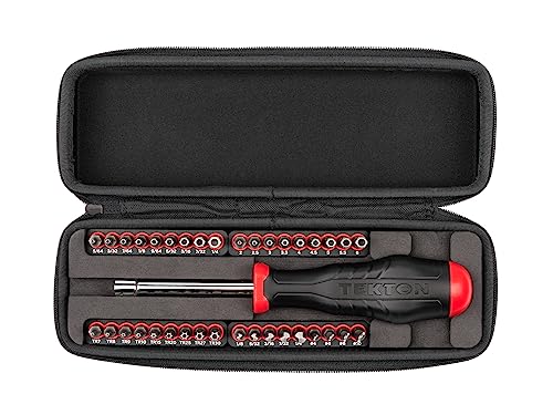 TEKTON 1/4 Inch Security Bit Driver and Bit Set, 37-Piece | DBH93102