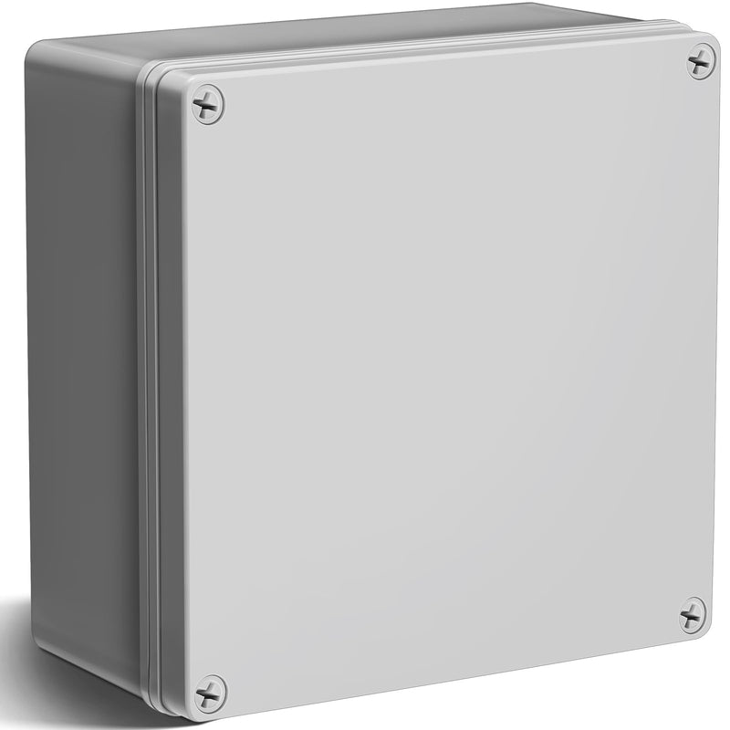 Kanayu Conduit Box Electrical 8'' x 8'' x 4'' Junction Box Plastic Dustproof Waterproof IP65 Gray White Protect Conduits and Fittings Universal Electrical Project Enclosure for Outdoor 8'' x 8'' x 4'' 1