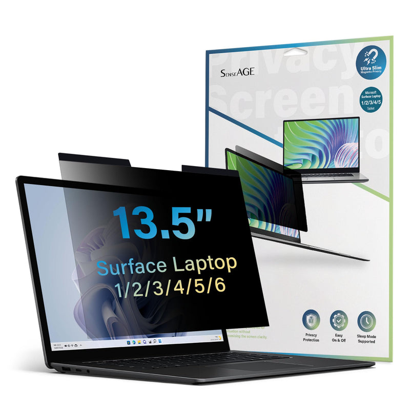 SenseAGE Magnetic Privacy Screen Protector for Surface Laptop 13.5 inch (6/5/4/3/2/1), Easy On/Off Privacy Filter, Anti Blue Light Glare, Notebook Privacy Screen Filter, Compatible with Surface Laptop 13.5" Surface Laptop 13.5" (6/5/4/3/2/1)