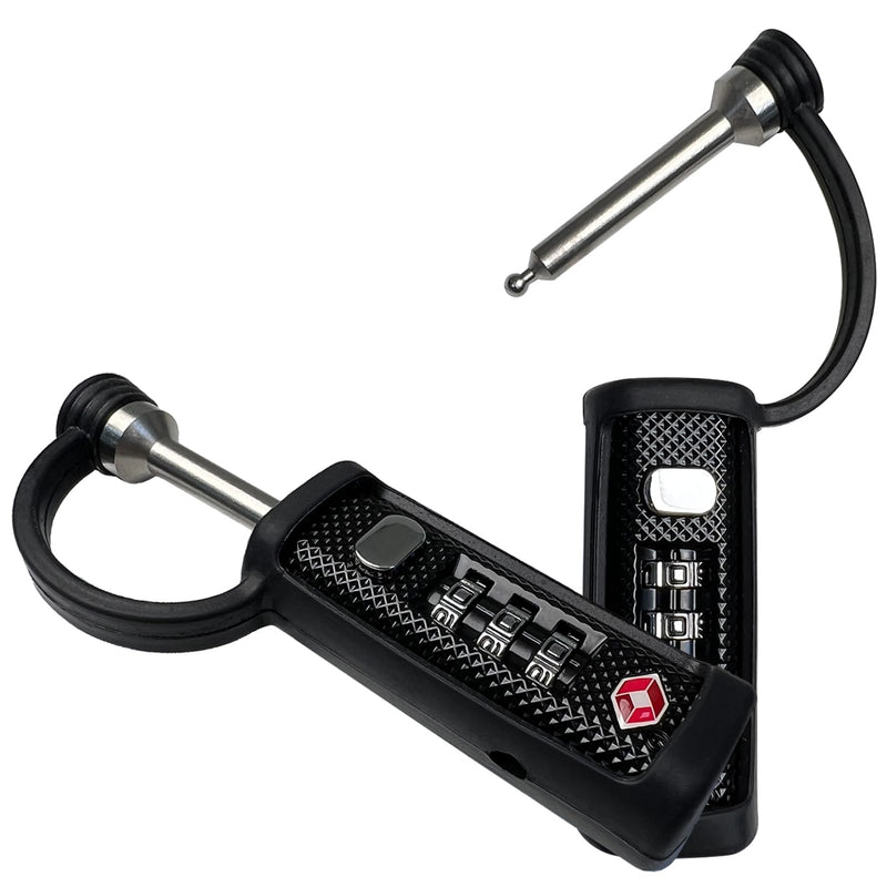 LAFENLIN TSA Lock for Gun Case, 3-Dial Combo Padlock | TSA-approved Combo Padlock (No key). Cut-resistant Steel Shaft, Weatherproof. Fits Rifles,Pistols, Cameras,Cases & Ammo Boxes Black-2 Pack