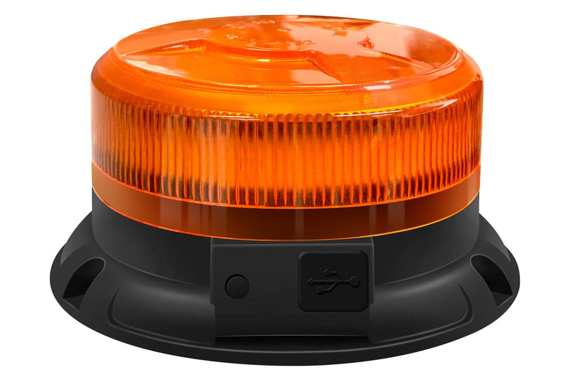 AnTom Magnetic Wireless Strobe Light, Waterproof Rechargeable LED Beacon Lights for Trucks, Vehicle Emergency Flashing Warning, forklifts,Tractors,Golf Carts,Cars Amber