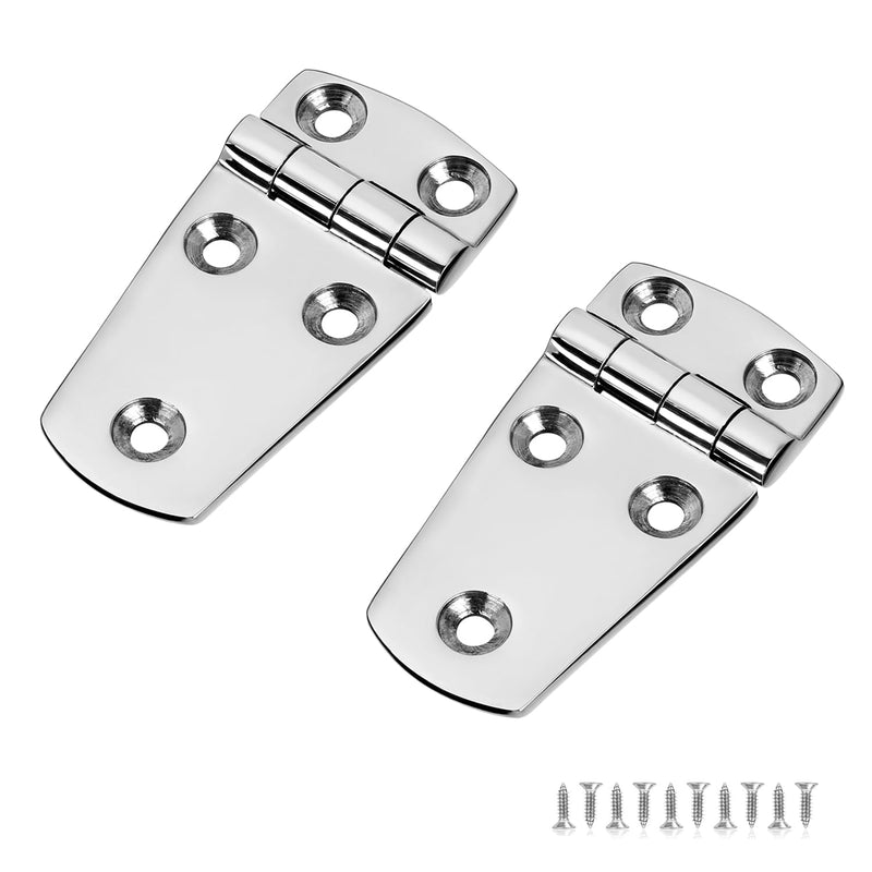 Marine Boat Hatch Hinges Stainless Steel, 3 inch x 1.5 inch(76 x 38mm) 5 Holes, No Noise, Heavy Duty 316 Stainless Steel with Screws (2 PCS) 3 x 1.5 inch（2 Pieces）