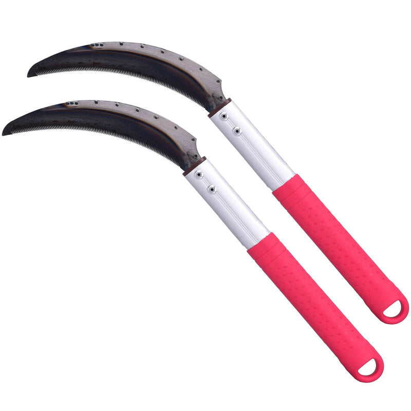 Scythe Garden Tool, Japanese Weeding Scymea, Scythe Tool, Weeding and Weed, Magnetic Handle, Durable SK5 Steel Blades, (2 Pack) 11.2 Pounds 2