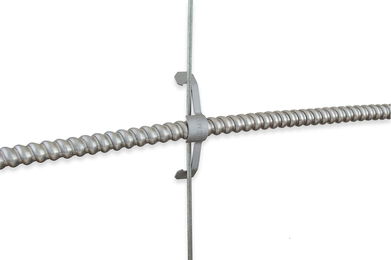 Conduit Cable Support Clip to Ceiling Wire, Threaded Rod & Flanges. Heavy Duty Spring Steel Clip / 100 Pack