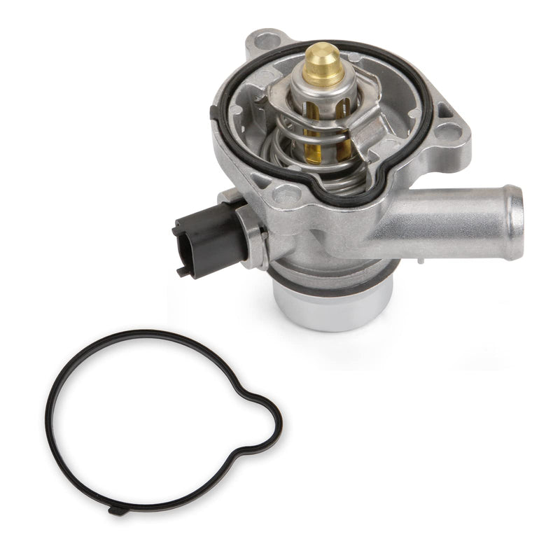 Upgraded Aluminum Engine Coolant Thermostat Housing Assembly Compatible With Buick Encore 2013-2020 Chevy Cruze Sonic Trax 2011-2016 1.4L Replace 55579010 White-ALU