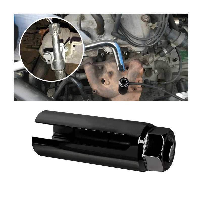 BELOMI Oxygen Sensor Socket with Side Wire Cutout, 3/8 Inch Drive x 0.39 Inch (12mm) 6-Point fits All Vehicle O2 Removal and Installation, 65 Mn Steel Universal Puller Oxygen Sensor Socket (Large) Big