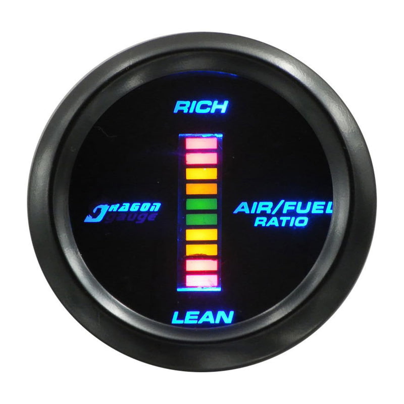 AUCELI Car Digital Air Fuel Ratio Gauge, Universal Meter Kit, 2" 52mm & Blue LED Light Display