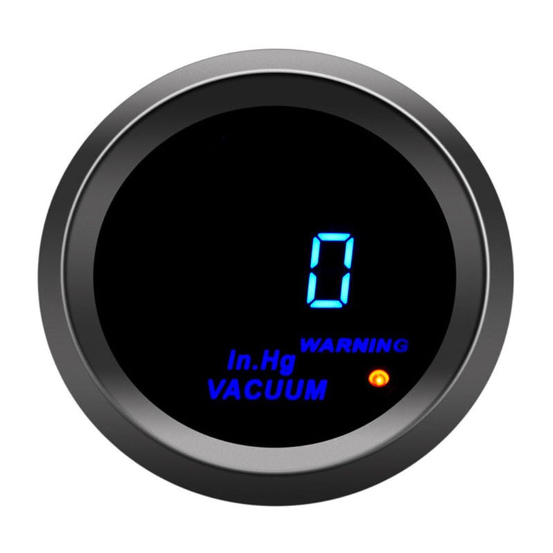 AUCELI Car Digital Vacuum Gauge, Universal Meter Kit, 2" 52mm & Blue LED Light Display