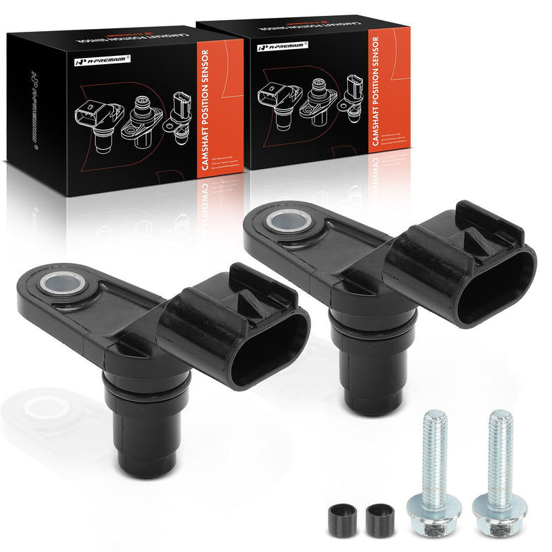 A-Premium 2-PC Engine Camshaft Position Sensor Compatible with Chevrolet Equinox, Malibu, Impala, Captiva Sport, HHR & GMC Terrain & Buick LaCrosse, Verano, Regal & Saab 9-5 & Saturn Aura & Pontiac G5