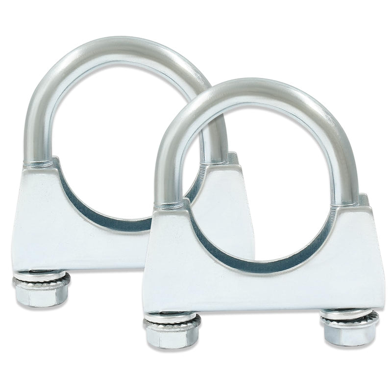 1-1/2'' U Bolt Muffer Exhaust，Heavy Duty Exhaust Clamp with Saddle Style U-Bolt Pack of 2 1-1/2''