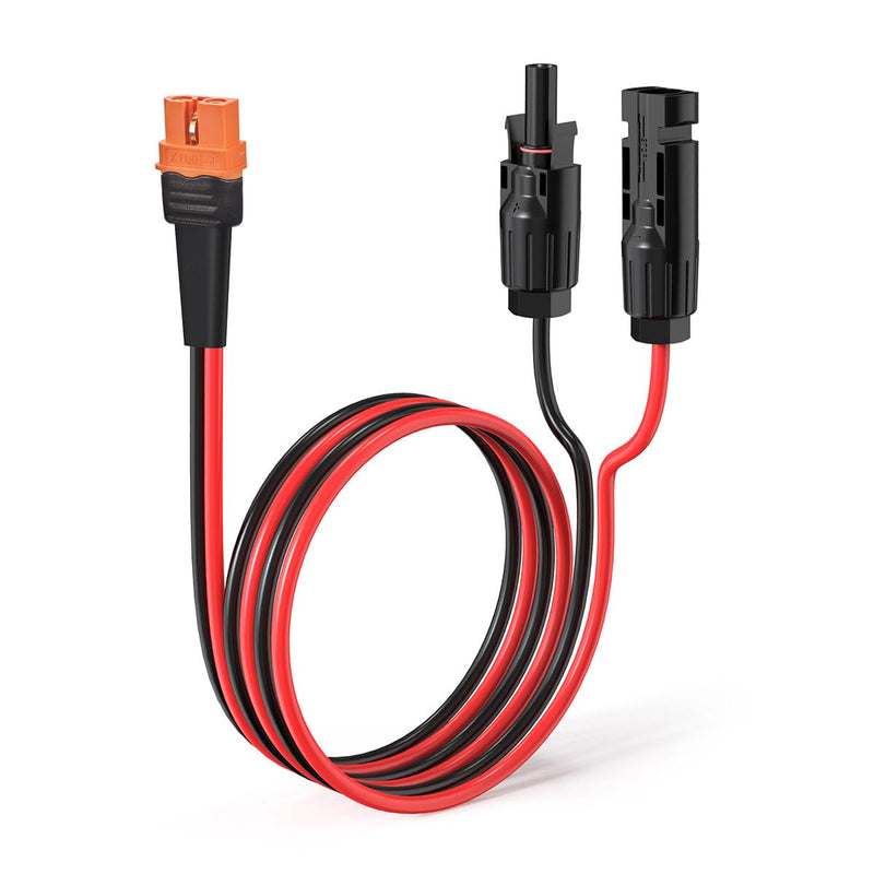 10AWG 2FT Solar to XT60i Cable 2 10 25 35 50 75 100FT Solar Connector to XT60i Adapter Cable for Portable Power Station (2FT) 10AWG Solar to XT60i Cable