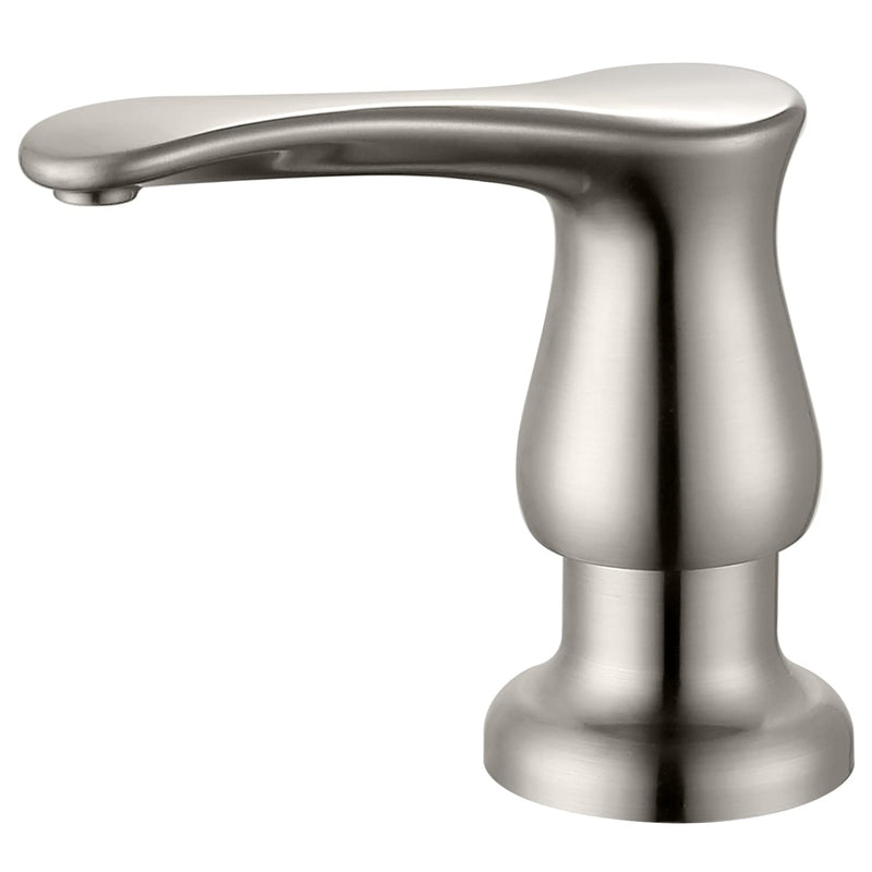 GAGALIFE Kitchen Sink Soap Dispenser - Brushed Nickel Built in Soap Dispenser with 17 OZ Bottle, Lotion Dispenser for Kitchen Sink, Refill from The Top with Bottle