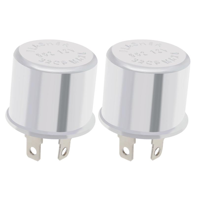 The Lord of the Tools 2PCS 2 Pin Flasher Units Relay 12V 20A 47W for Fixing Flashing Turn Signal & LED Blinking Issues Classic Cars Motorcycle Vans Older Lorry Trucks