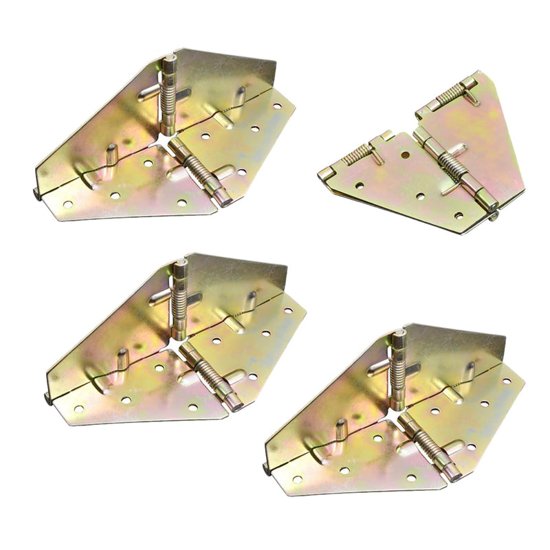 4Pcs Drop Leaf Table Support Folding Table Hinge 180°Folding Cross Spring Hinges with Mounting Screws