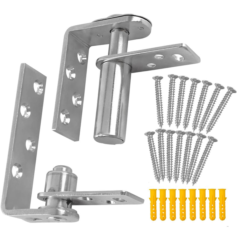 Tambee Saloon Door Hinges, Heavy Duty 304 Stainless Steel Double Swing Action Hinge Self Closing, Fit for Bar, Cafe, Patio Doors, Silver 1 Pack Silver 1pc
