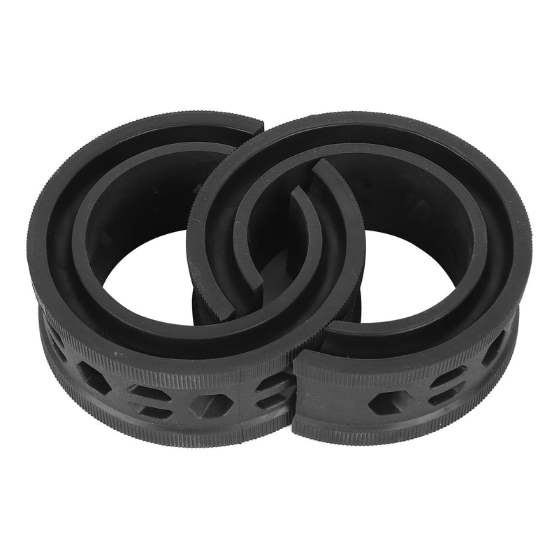 2PCS Car Coil Spring Buffer Rubber, Universal Car Shock Absorber Cushion Spring Bumper Buffer C Type Reduce Noise Anti Vibration for Cars, black