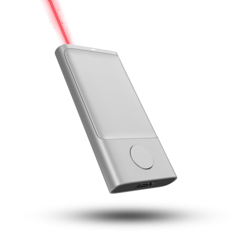 CheerTok Enhanced Design Bluetooth Touchpad Air Mouse Presentation Clicker, Wireless Presentation Remote with Red Laser Pointer for iPad, iPhone, Androids, Tablets, Mac, Windows Silver