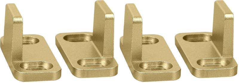 National Hardware N700-113 Interior Sliding Barn Door Hardware Double Floor Guide, 1 3/4 in, Brushed Gold (Pack of 2) 1 Count (Pack of 2)