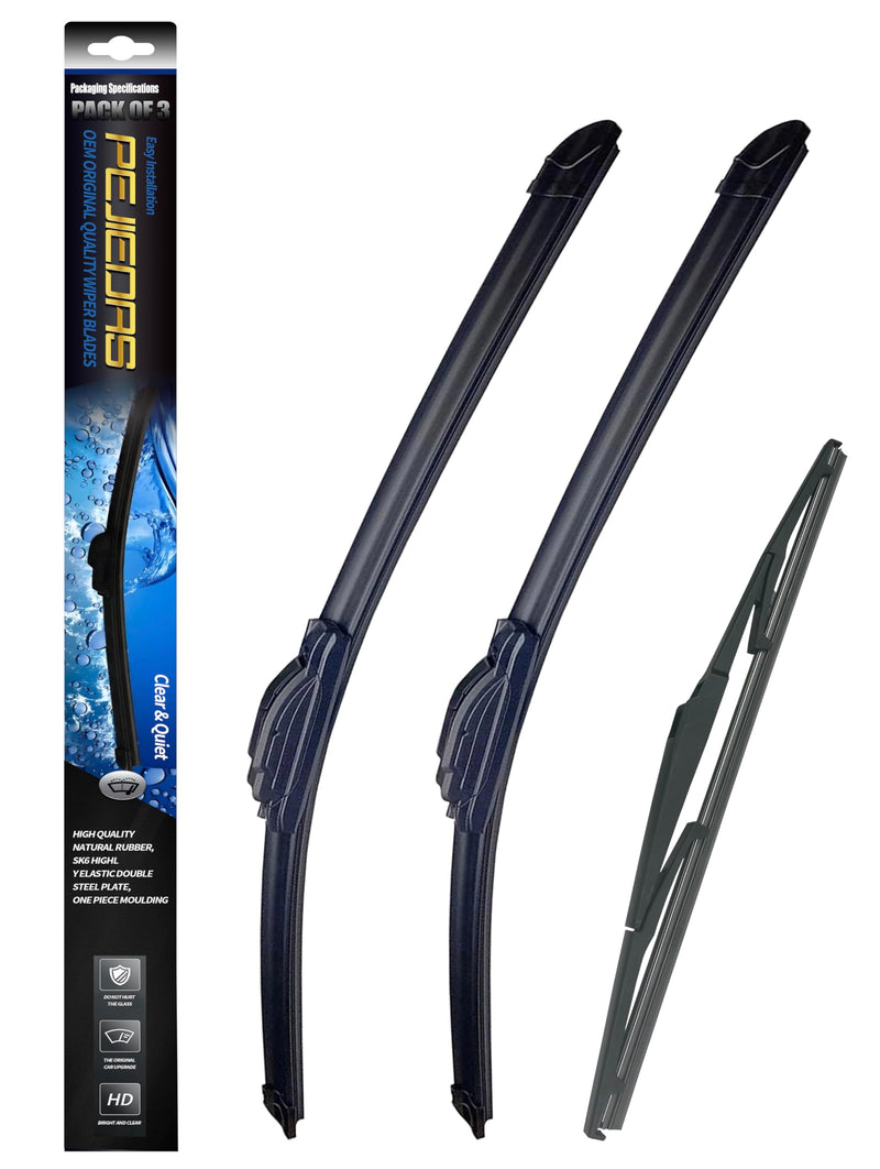 3 x OEM Wiper Blades, Replacement Wiper Blades for Hyundai Santa Fe 2019-2023/Elantra GT 2018-2020/Sorento 2016-2020 (26“ & 16” Front Wipers + 12” Rear Wiper Blades) 26 "+16" /12" ( set of 3 )