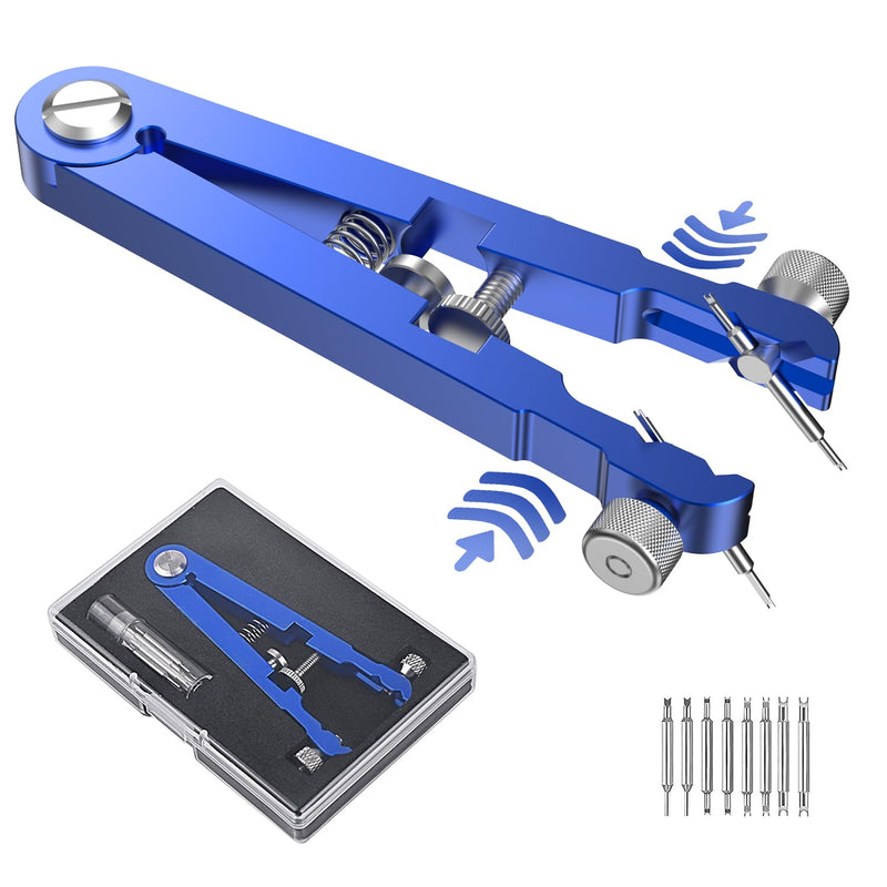 Freejoy Watch Spring Bar Plier Tool Kit, 6825 Spring Bar Tweezer Tool with Durable 8 Alloy Steel Pins for Watch Wrist Bands Strap Removal Repair Set Blue