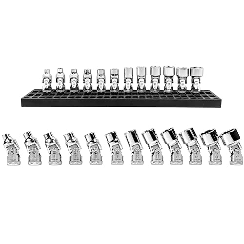 CONQUER 12 Pc 1/4-Inch Drive Metric Flex Socket Set