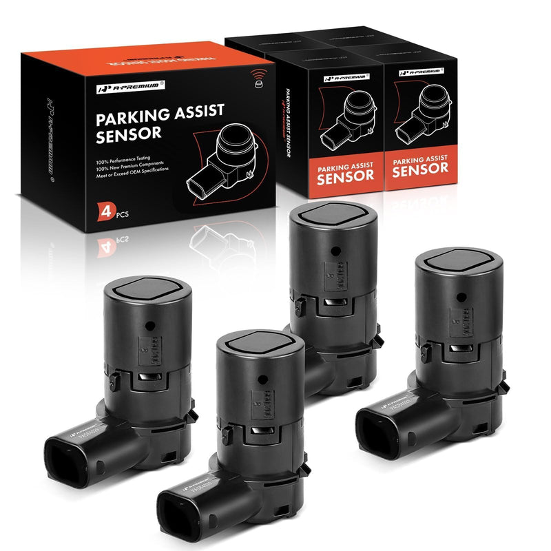A-Premium 4-PC Rear Reverse Backup Parking Aid Assist Sensor Compatible with Select Ford, Lincoln & Mercury Models - F150 F250 F350 F450 F550 Super Duty, Explorer, Escape, Navigator, Mariner 4-PC Set