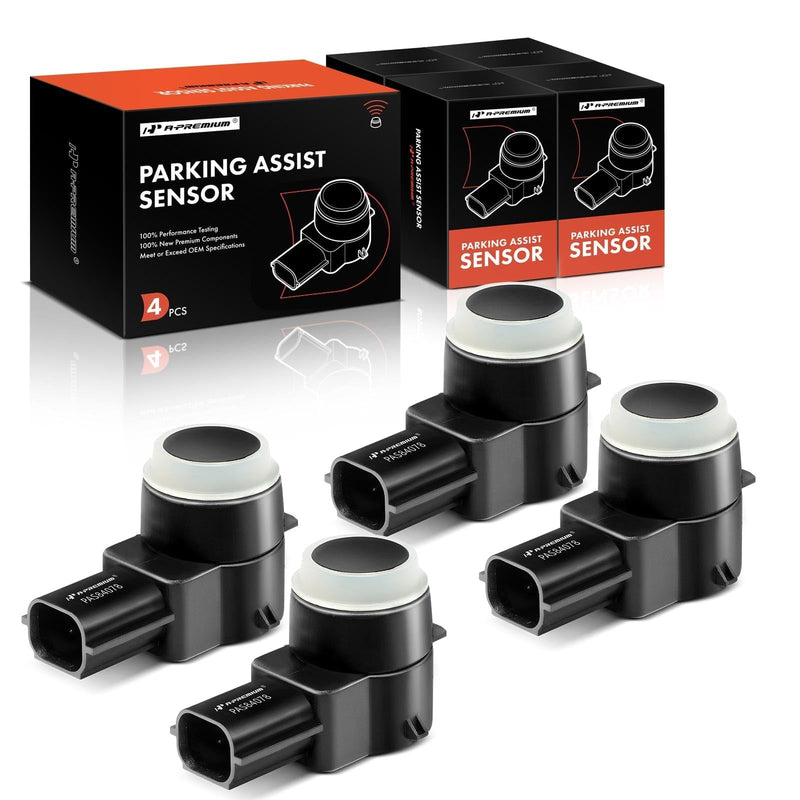 A-Premium 4-PC Reverse Backup Parking Aid Assist Sensor Compatible with Select Jeep, Dodge, Chrysler & Ram Models - Grand Cherokee, Liberty, Ram 1500 2500 3500, Grand Caravan, Charger, Journey, 300 4-PC Set