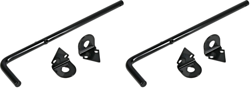 The Hillman Group 851369 1/2 x 12-Inch Cane Bolt Non Adjustable Throw, Black Finish (Pack of 2) 1 Count (Pack of 2)