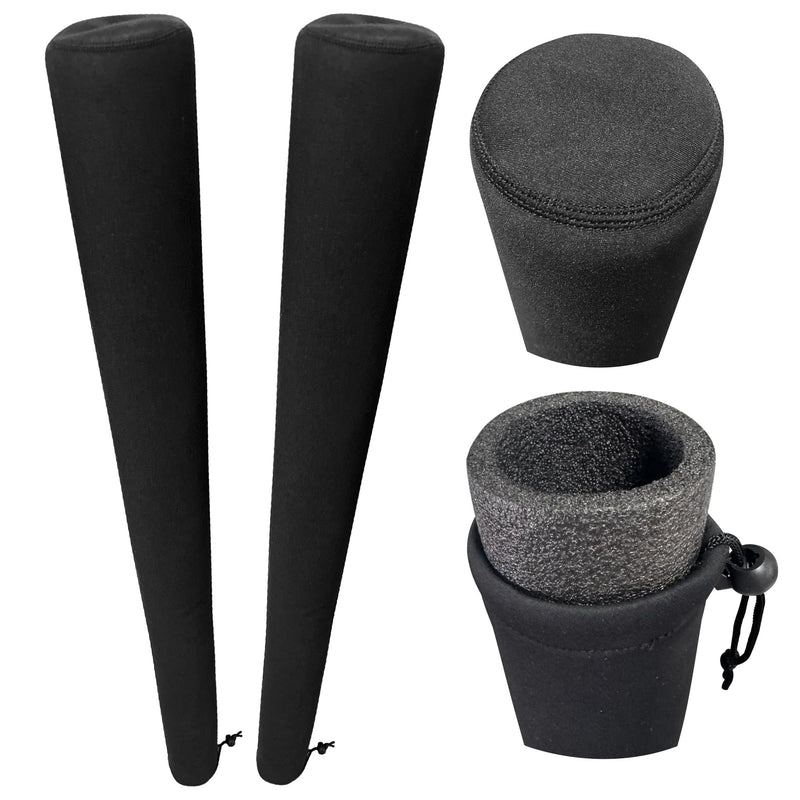 Pair of Boat Trailer Guide Pole Pad and Cover Heavy Duty Canvas Boat Trailer Capped Guide Pole Pad Cover- Black 36"