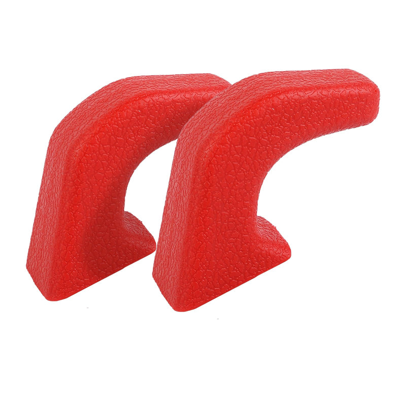 JWWY Bumper Tow Hook Covers Tow Trailer Hitch Receiver Cover Towing Hitch Rubber Sleeve Protector Cover Trim Fit for 2007-2025+Jeep Wrangler JL Gladiator JT 4XE JK Exterior Accessories 2pcs Red Rubber Red