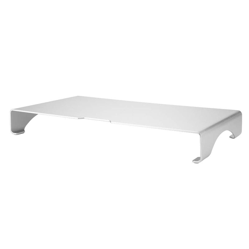 Heayzoki Desk Monitor Stand Riser,Aluminum Alloy Monitor Stand Riser,for Notebook Laptop Computer Desk Stand Organizer Shelf,Delicate Workmanship, Feel,Silver