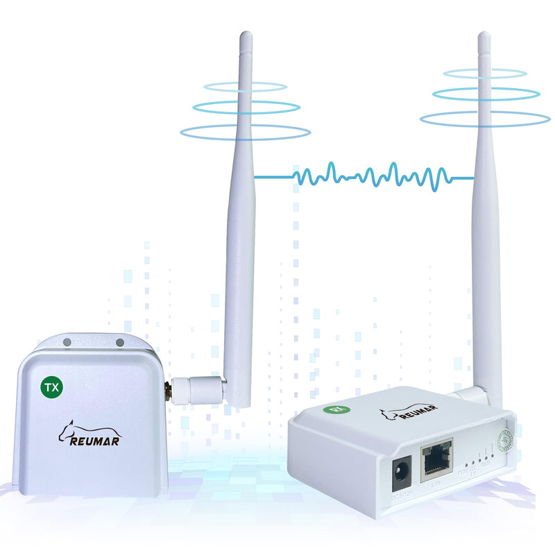 WiFi HaLow, Wireless Bridge 802.11ah, Wi-Fi Halo Point-to-Point Long Range Wireless Access with 2 DBi High-Gain Antenna, Ethernet Air Bridge Repeater Supports 2600 feet Outdoor Transmission Distance