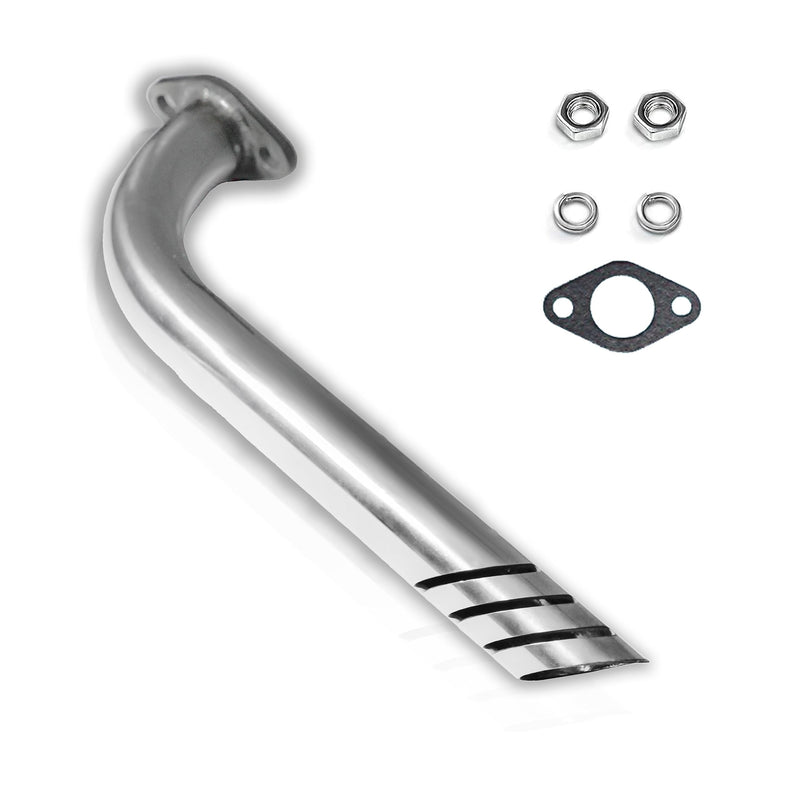 JMCHstore Header Exhaust Pipe Kit for Coleman CT100U CC100X 98cc Predator 79cc 3HP Engine, Massimo MB100 79cc Mini Bike, 154F 3.0 hp Engine Parts (Sliver) Sliver