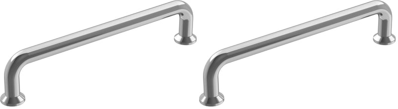 Amerock | Cabinet Pull | Polished Chrome | 5-1/16 inch (128 mm) Center-to-Center | Factor | 2 Pack | Drawer Pull | Cabinet Handle | Cabinet Hardware 5-1/16 inch (128mm) Center-to-Center (Pack of 2)