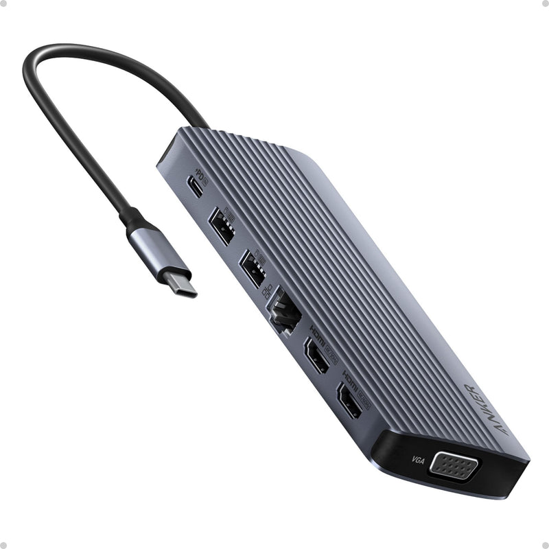 Anker Laptop Docking Station 3 Monitors, 14in1 USBC Hub with Triple Display | Dual 4K HDMI USB C Docking Station, VGA, 80W Max PD, USBA and USBC Data Ports, for Dell XPS and More (Charger Not Included) 14 in 1 USB C Hub