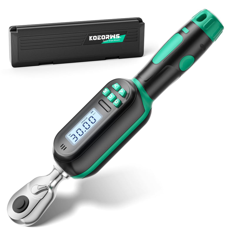 1/4" Drive Digital TorqueWrench, 1.11-22.13 Ft.lb/1.5-30 Nm, Preset Value, Buzzer/LED, ±2% Accuracy, for Gunsmithing, Bike & Motorcycle Maintenance 1/4-Inch 1.1-22.1 Ft-lb/1.5-30 Nm