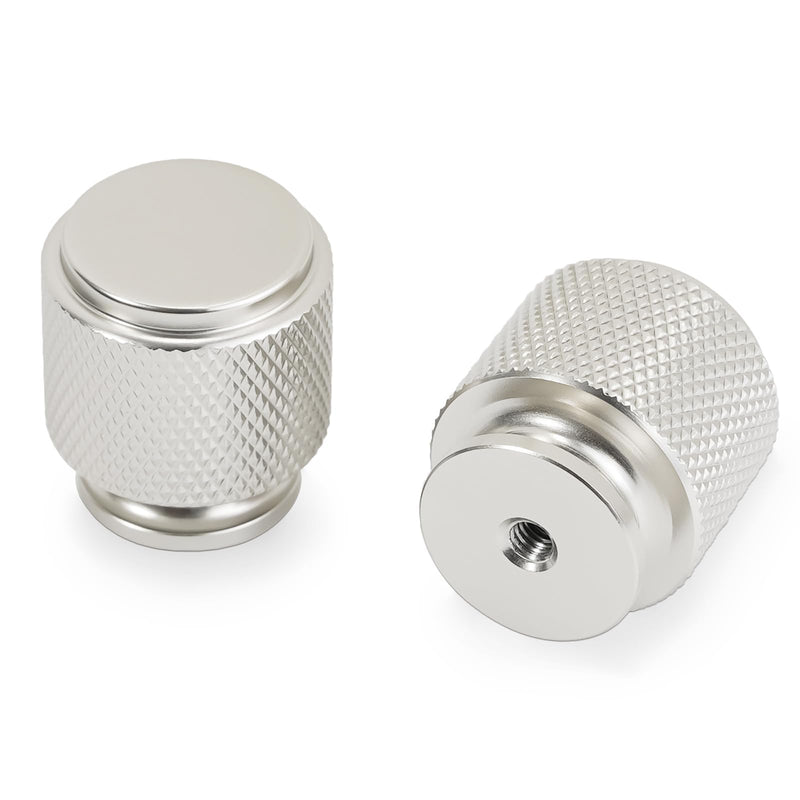 COTYKILEY 10 Pack Brushed Satin Nickel Kitchen Cabinet Knobs Drawer Pulls Knurled Silver Drawer Knobs Dresser Knobs Cabinet Hardware