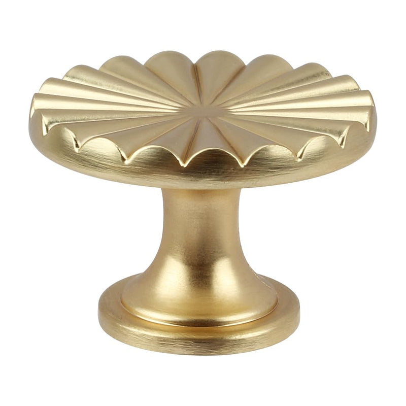 8 Pack 1-1/3 inch Gold Cabinet Knobs Cupboard knobs Drawer Pulls Zinc Alloy Dresser Drawer Knobs for Kitchen, Bedroom, Bathroom or Living Room Gold 8