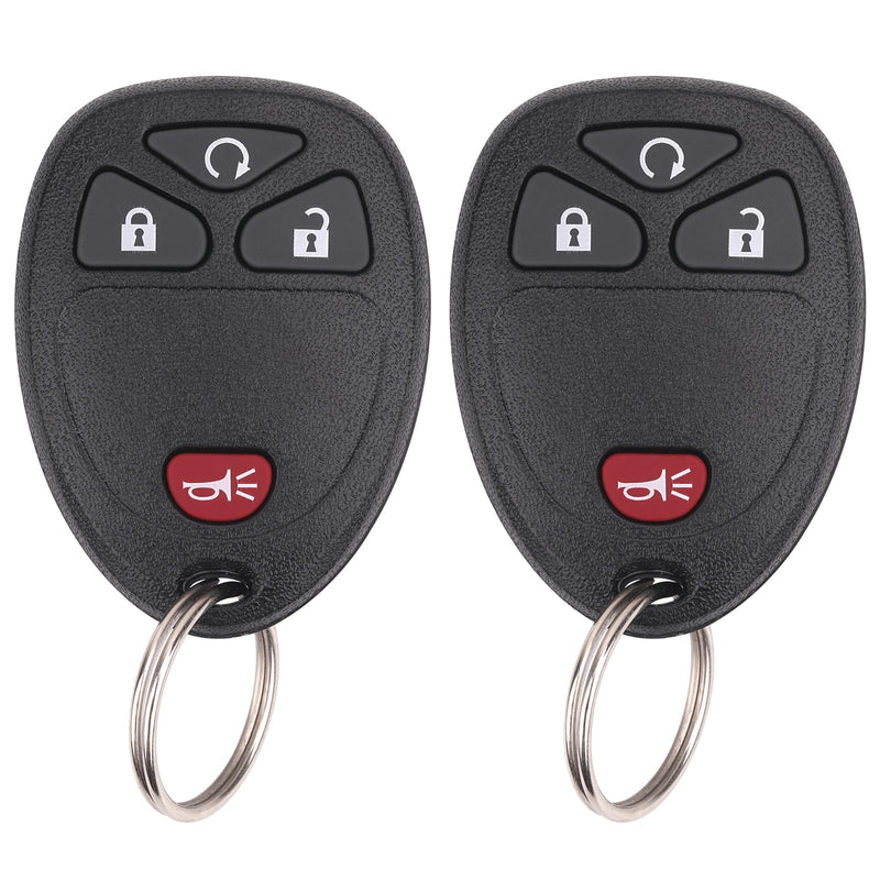 Key Fob Keyless Entry Remote Compatible with Chevrolet Silverado Traverse Avalanche, GMC Sierra, Pontiac Torrent, Saturn Outlook Vue 2007-2017, Replacement for OUC60270, OUC60221 (Pack of 2)
