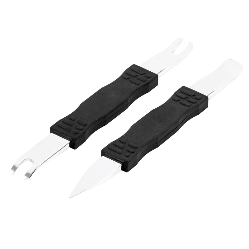 ARES 10123 – 2-Piece Automotive Trim Tool Kit – Ultra-Thin Prybar Ends Offer Superior Strength Without Damaging Material – Removes Trim, Molding, Fasteners, Panels, and More 2-Piece Auto Trim Tool Kit